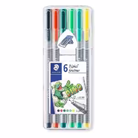 ست ماژیک 6 رنگ استدلر مدل Triplus Dino