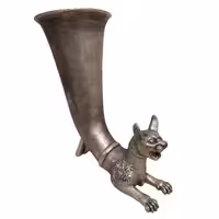 ریتون گربه وحشی  هخامنشی مس ابکاری نقره