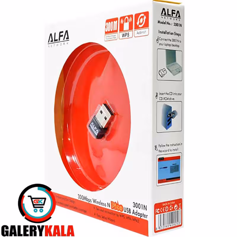 کارت شبکه USB بی‌ سیم آلفا مدل 3001N