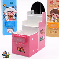 جامدادی رومیزی 3 تکه قفل دار آینه دار