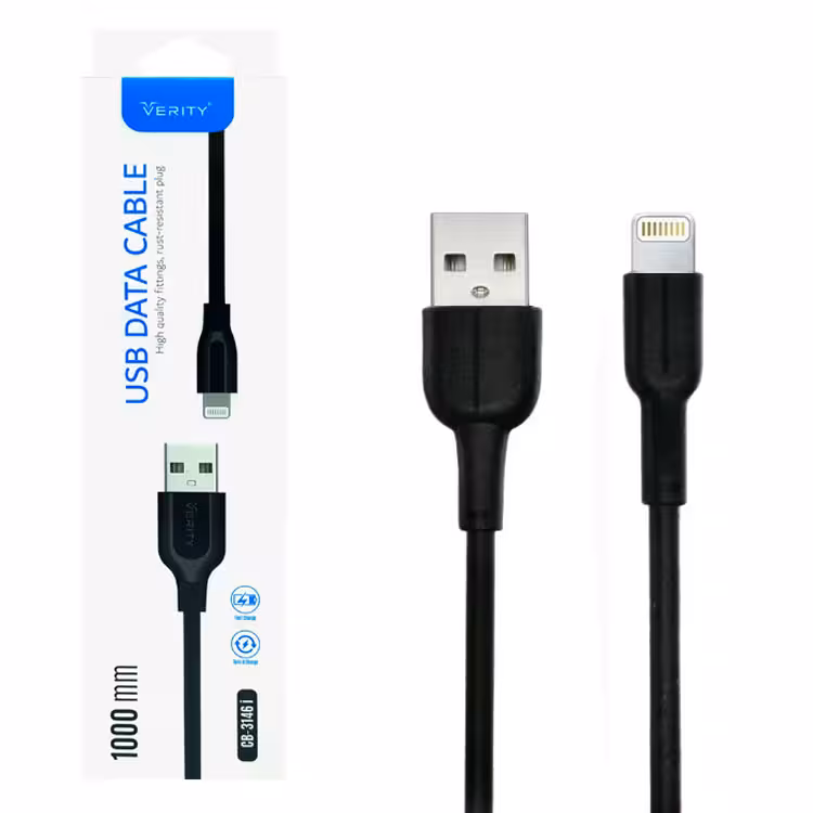 کابل دیتا و شارژ آیفون VERITY مدل 3146