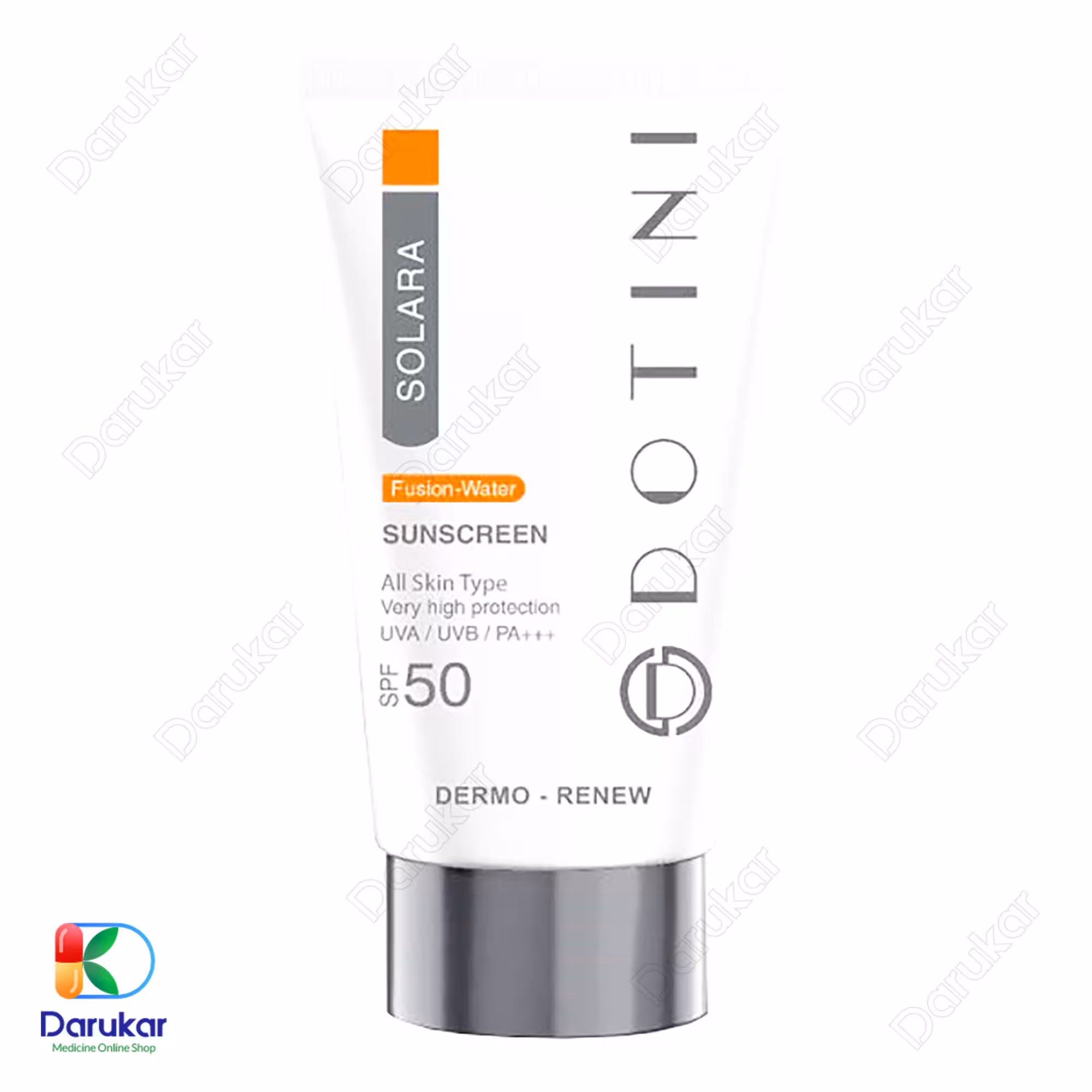 کرم ضد آفتاب فیوژن واتر بی رنگ دوتینی SPF50