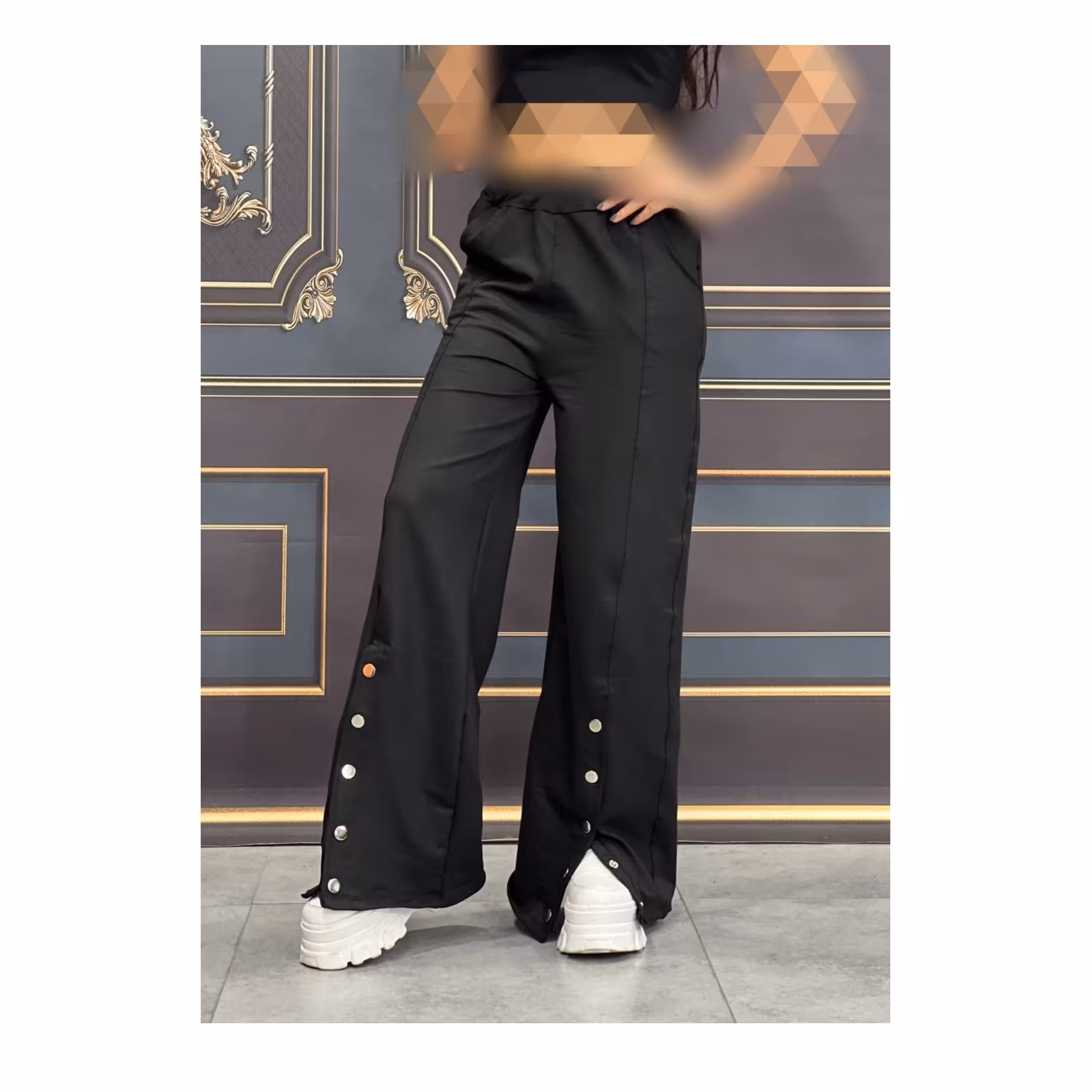 شلوار بگ جلو دکمه