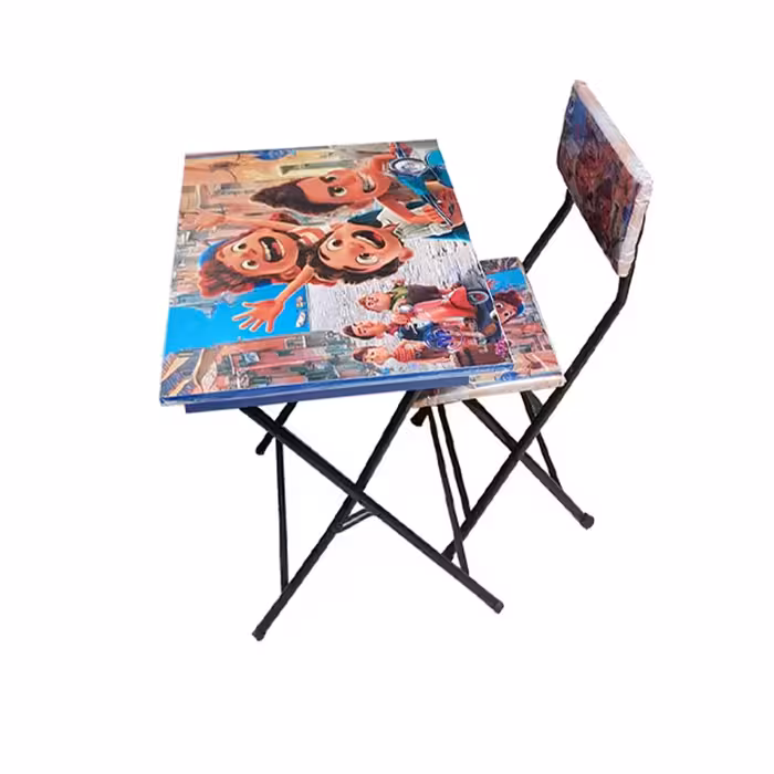 ست میز تحریر و صندلی آسایش مدل تاشو باکسدار طرح لوکا