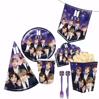 چنگال آبی پررنگ ساده 10 عددی