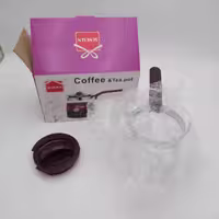 شیرجوش و قهوه جوش پیرکس شعله مستقیم با حجم 800ml مدل coffee & tea pot برند songsun چین _ شناسه کالا : F902B
