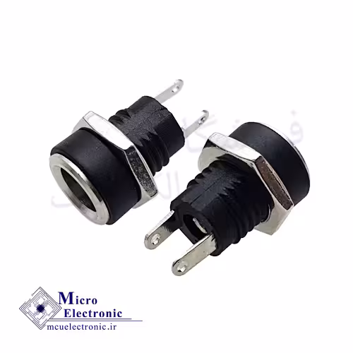 جک آداپتور مادگی گرد مهره خور رو پنلی DC 022B 55X21