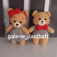 عروسک بافتنی خرس به رنگ دلخواه هرکدام 129تومن10سانتی بافت بارنگ دلخواه شما