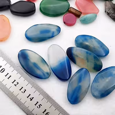 سنگ بیضی آبی کد10