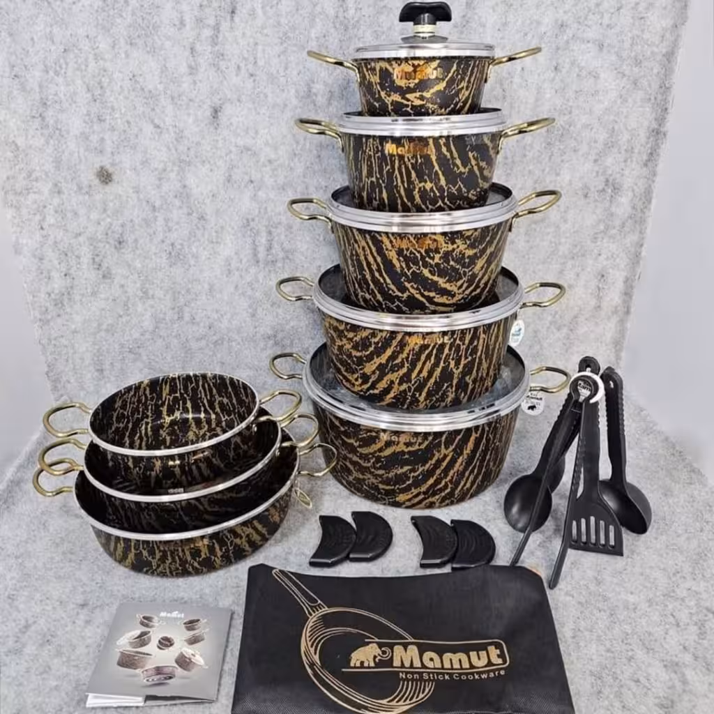 سرویس قابلمه 22 پارچه طرح سنگ ماموت