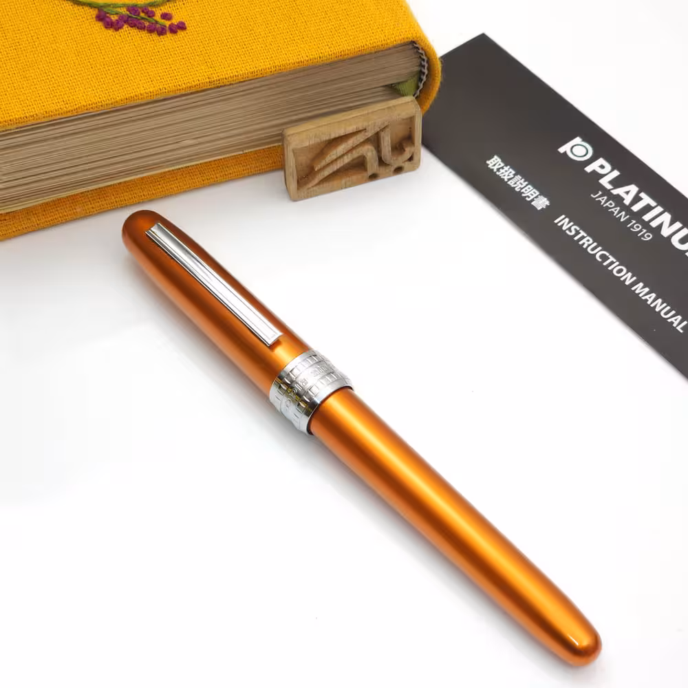 خودنویس پلاتینیوم پلیسیر نو اختر نارنجی PLATINUM Plaisir Nova orange 25