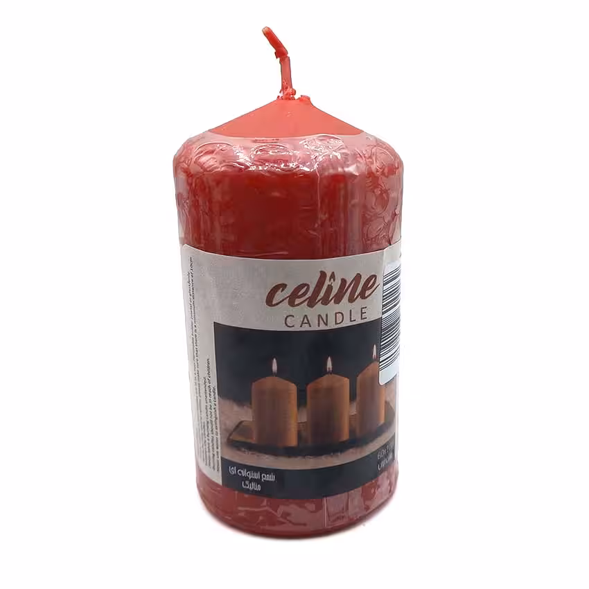 شمع استوانه ای قرمزارتفاع 11cm کد550018