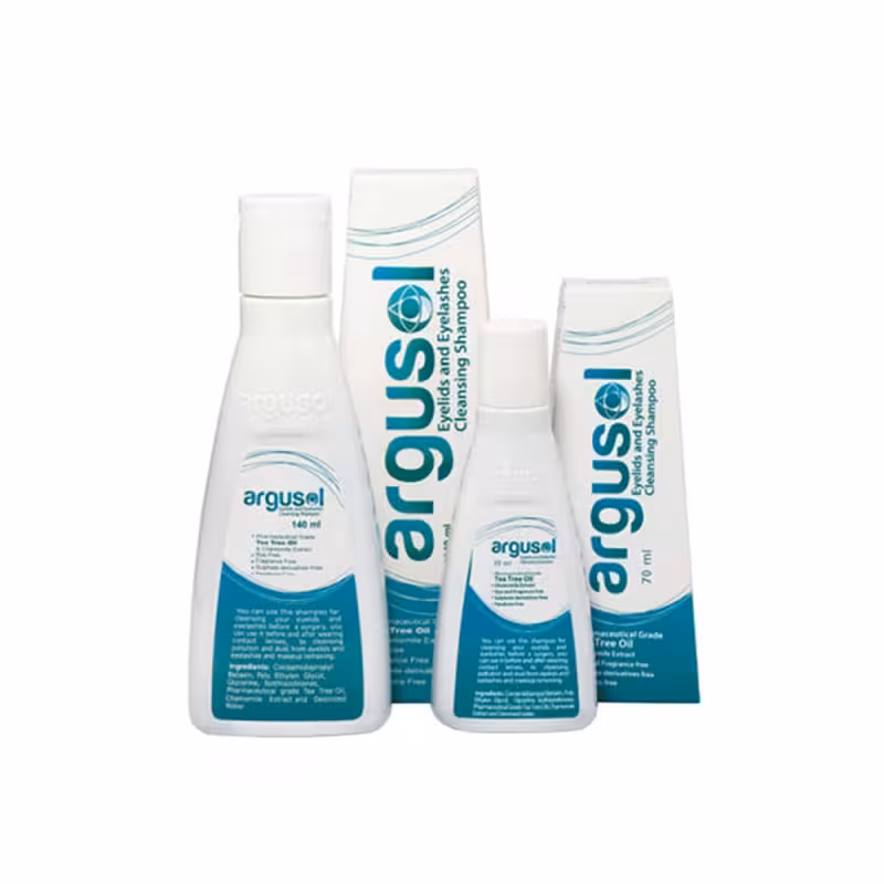 شامپو شستشو پلک و مژه آرگوسول | Argusol Eyelids And Eyelashes Cleansing Shampoo