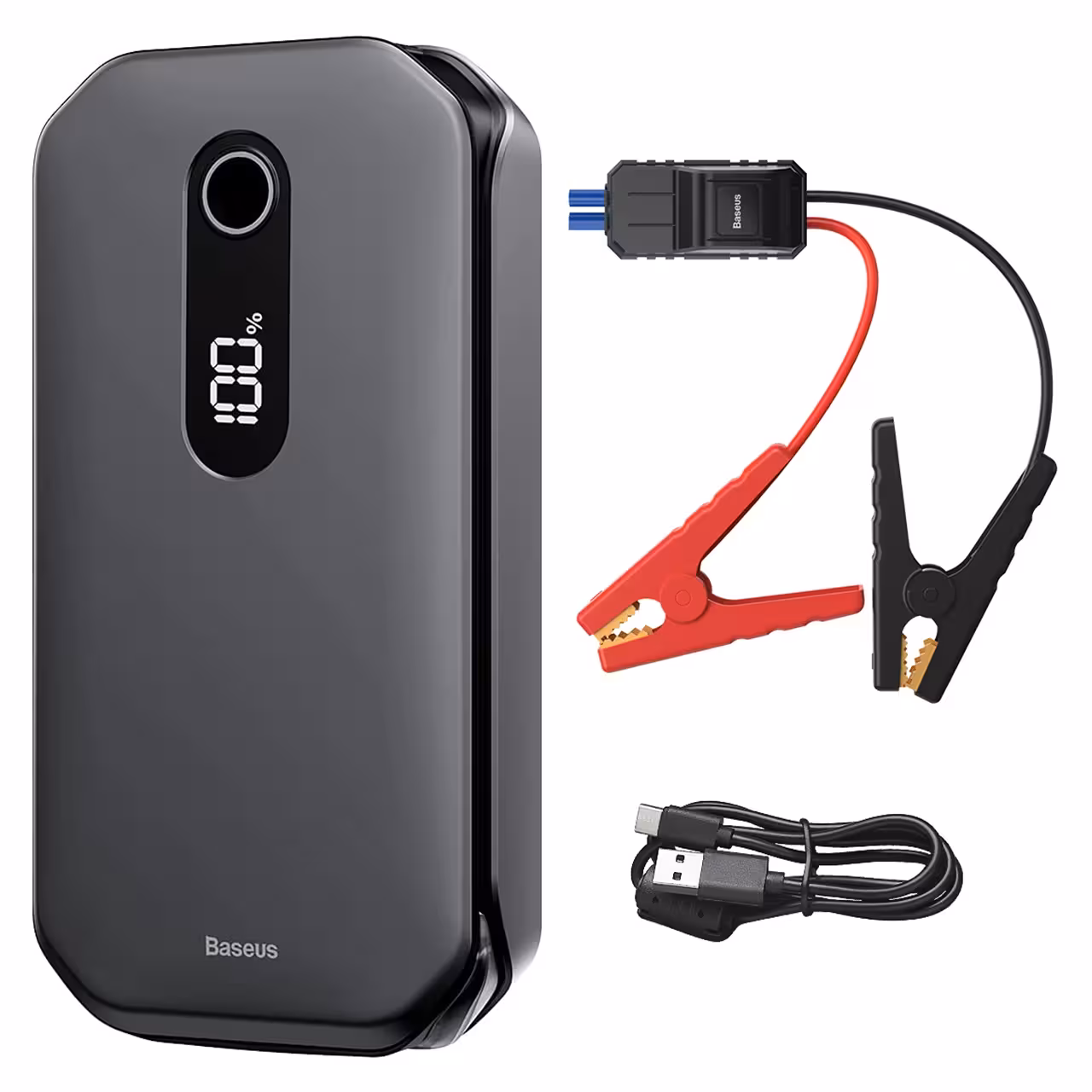 پاوربانک و جامپ استارتر قابل حمل خودرو بیسوس مدل CRJS03 با ظرفیت 12000 میلی آمپر ساعت