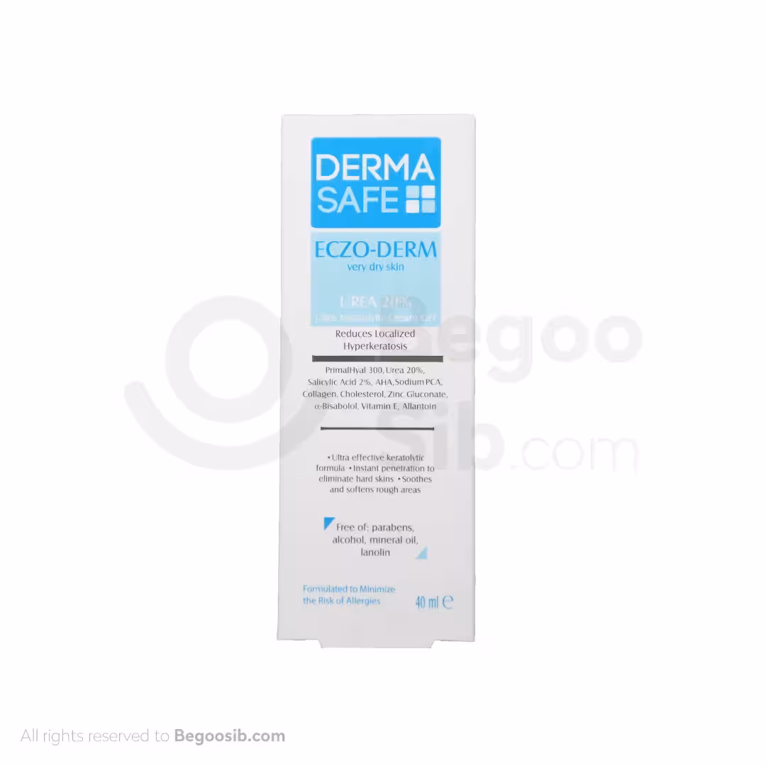 کرم ژل اوره 20 درصد درماسیف مناسب پوست های بسیار خشک اگزمایی و آتوپیک 40 میلی لیتری
