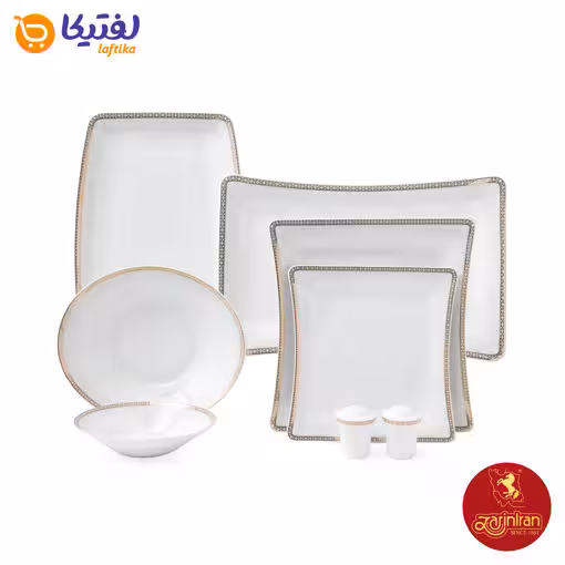 سرویس چینی ریوا طلایی چینی زرین 6 نفره وینچی 30 پارچه