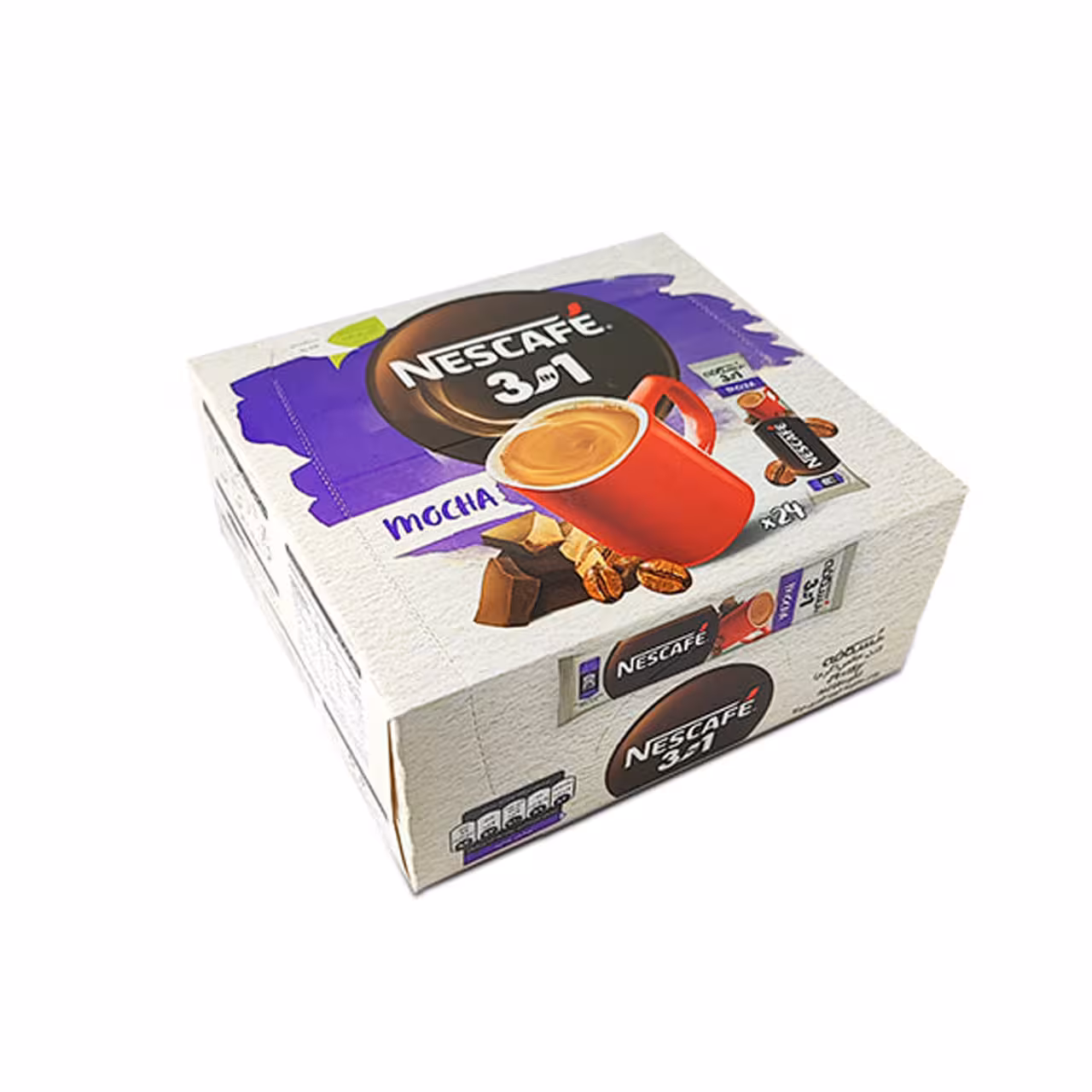 پودر قهوه فوری موکا 3 در 1 نسکافه 18 گرمی بسته 24 عددی