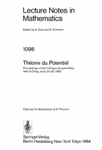 خرید و دانلود نسخه کامل کتاب Théorie du Potentiel: Proceedings of the Colloque Jacques Deny held at Orsay, June 20–23, 1983