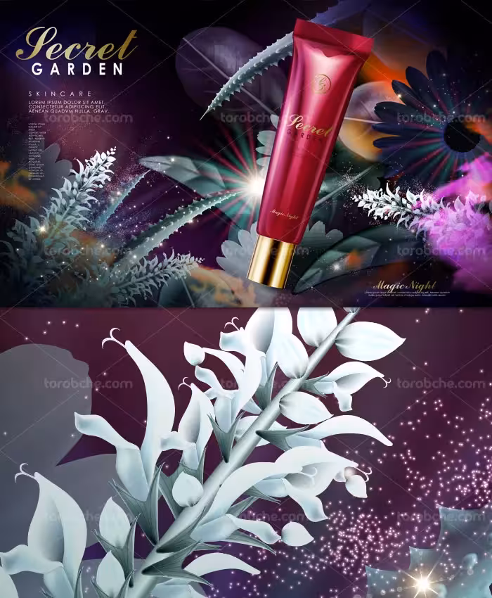 وکتور تبلیغ کرم محافظ پوست | گرافیک با طعم تربچه