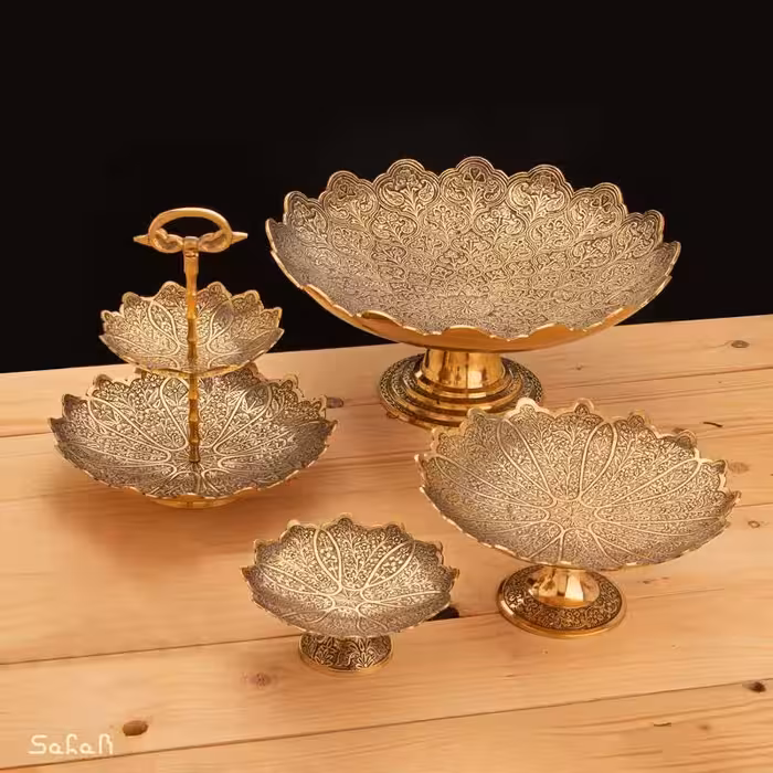 ست پذیرایی برنجی آنتیک کد 327