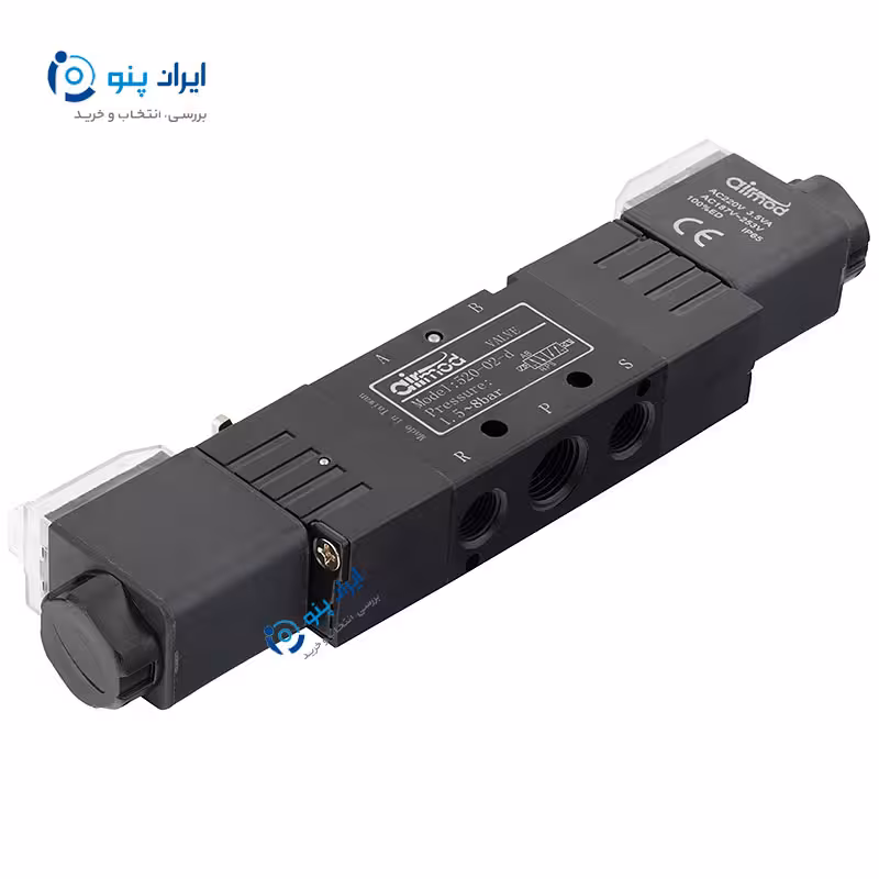 شیر برقی 5/2 سایز 1/4 دو بوبین ایرمد airmod | مدل 520-02-D