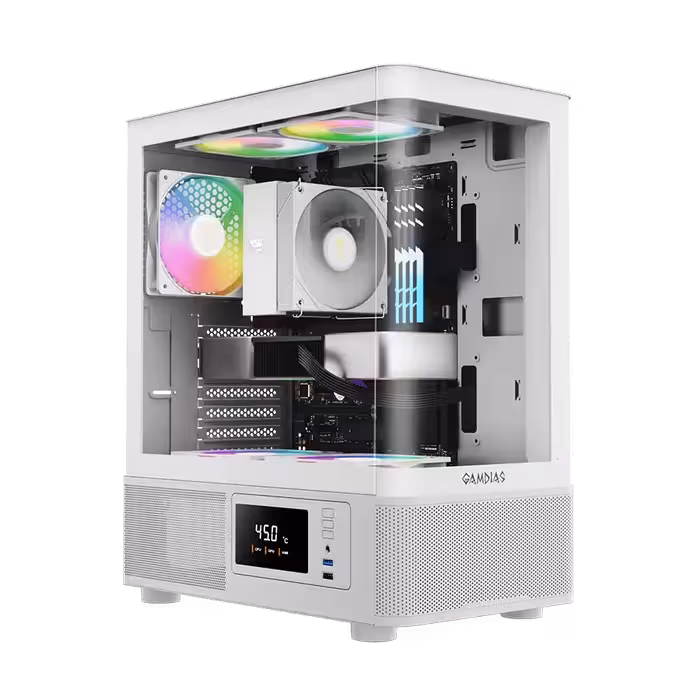 کیس گیمینگ گیم دیاس Gamdias ATLAS E2 CG WH | فروشگاه تکاف