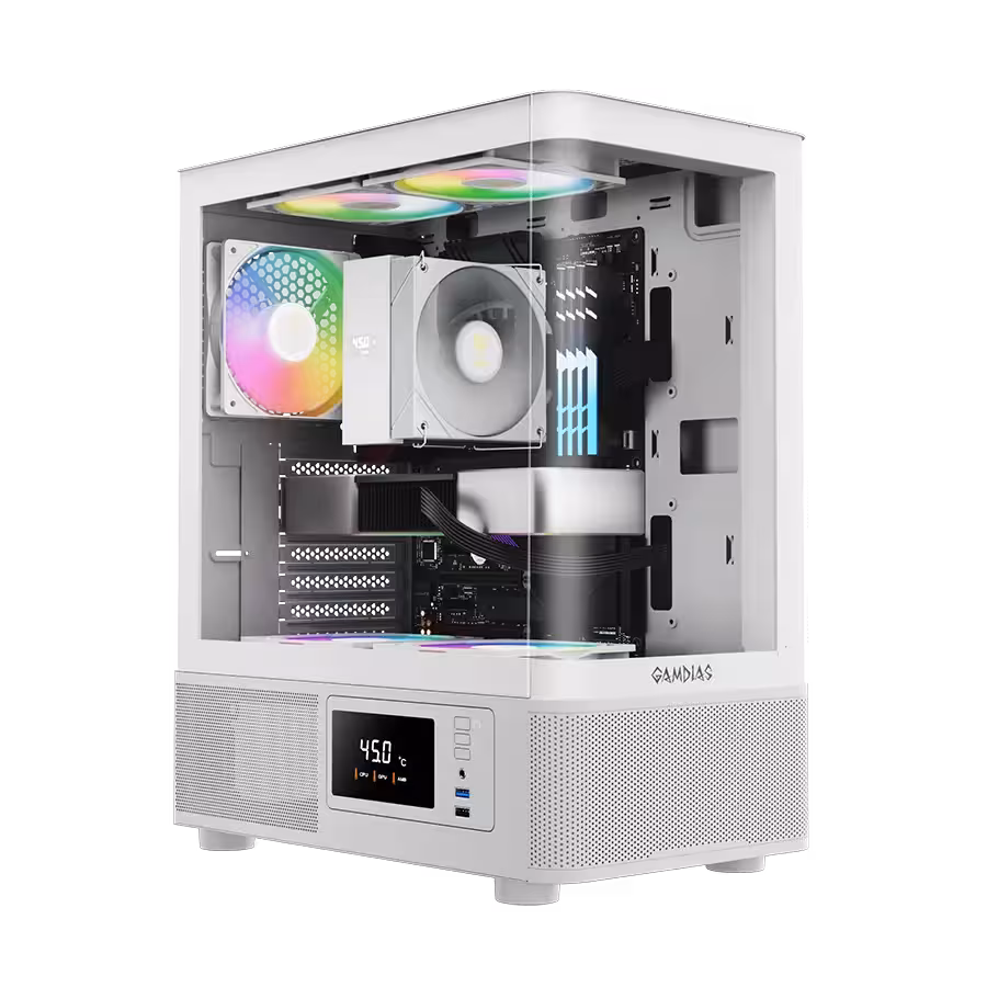 کیس گیمینگ گیم دیاس Gamdias ATLAS E2 CG WH | فروشگاه تکاف