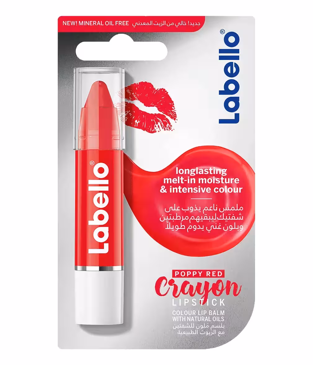 رژ بالم لب رنگی با دوام لبلو Labello رنگ Poppy Red