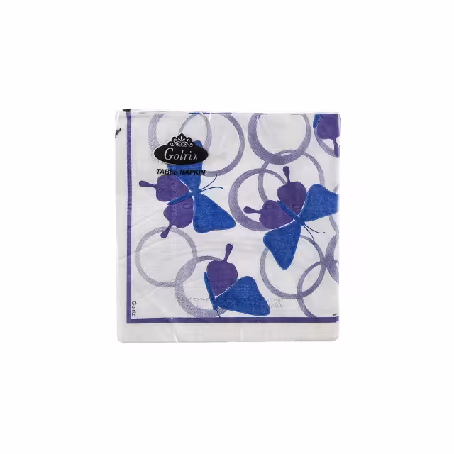 دستمال سفره گلدار سه لایه گلریز بسته 15 عددی