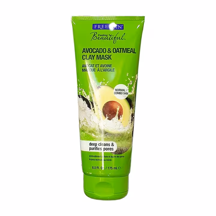 ماسک صورت جو و آووکادو فریمن Freeman  AVOCADO & OATMEAL CLAY FACIAL MASK حجم 175 میلی لیتر