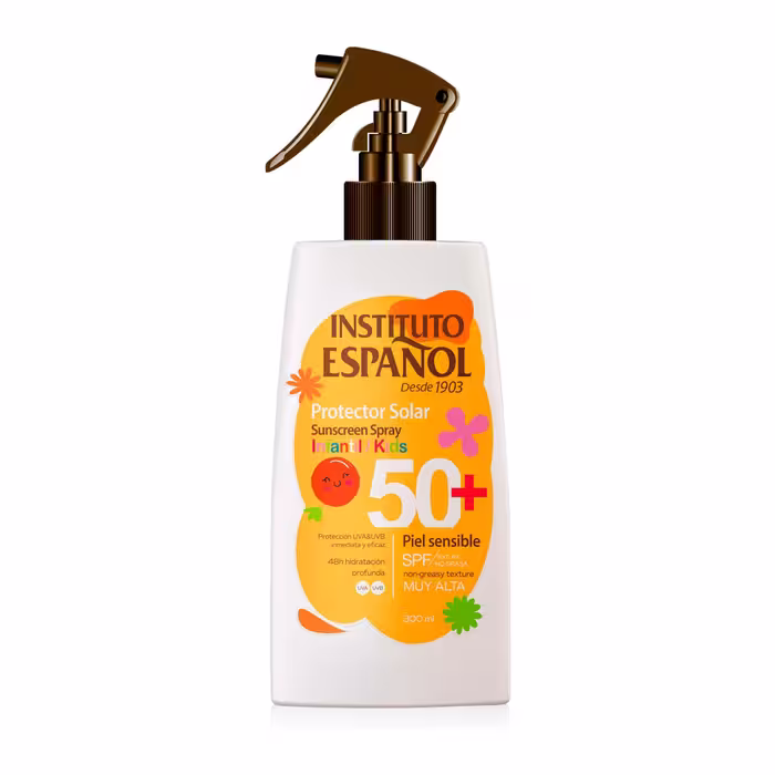 اسپری ضد آفتاب کودک آلوئه ورا اسپانول (Instituto Espanol) SPF50 حجم 300 میل