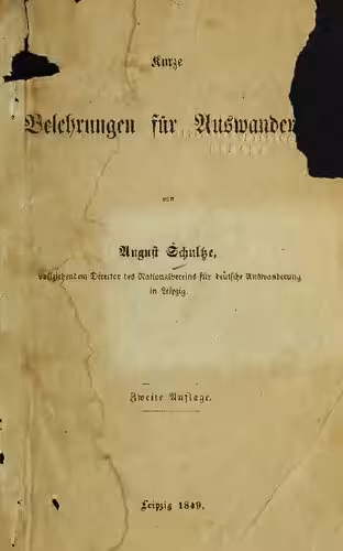 خرید و دانلود نسخه کامل کتاب Kurze Belehrungen für Auswanderer
