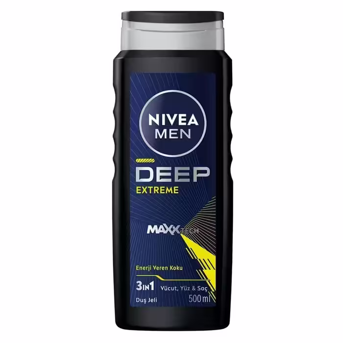 شامپو سر و بدن مردانه نیوا NIVEA مدل DEEP EXTREME حجم 500 میل