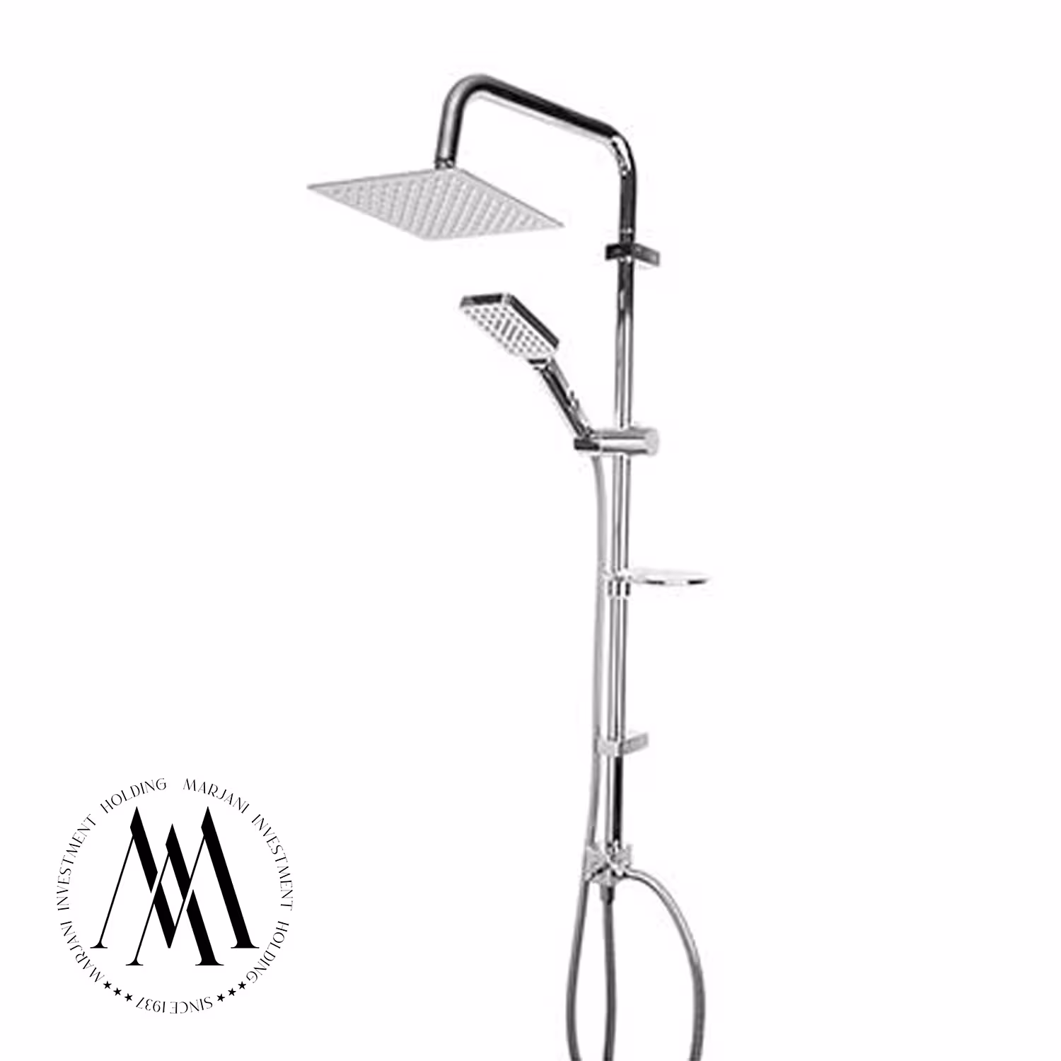 علم دوش kwc مدل اوراکل S مربع (کروم)