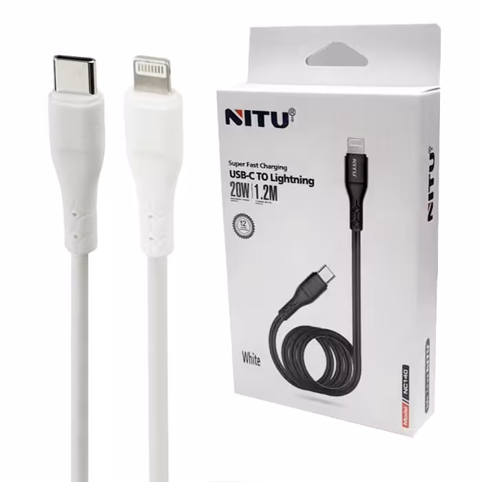 کابل تایپسی به آیفون سوپرفست شارژ نیتو NITU NC140 1.2m