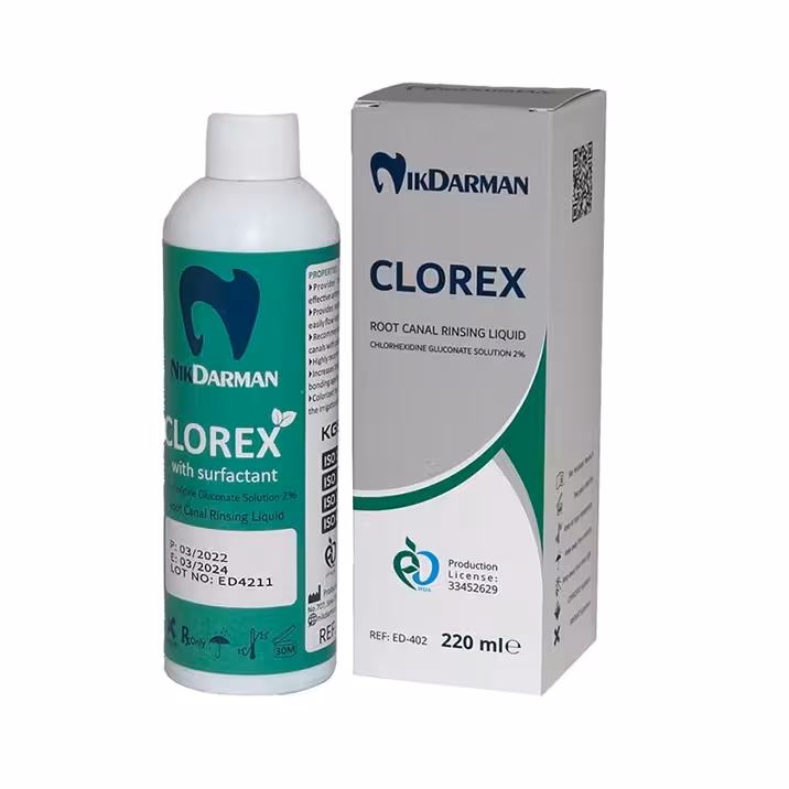 کلرهگزیدین 2% Clorex نیک درمان | محلول ضدعفونی و التیام بخشی کانال