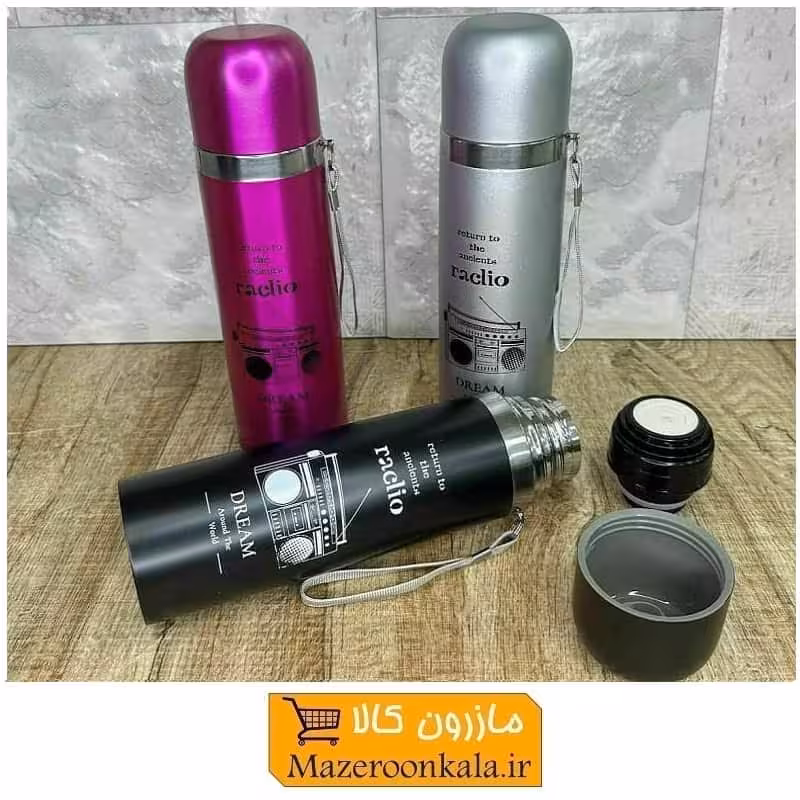 فلاسک فلزی طرح نوستالژیک رادیو قدیمی 500 میلی لیتر HFL-026