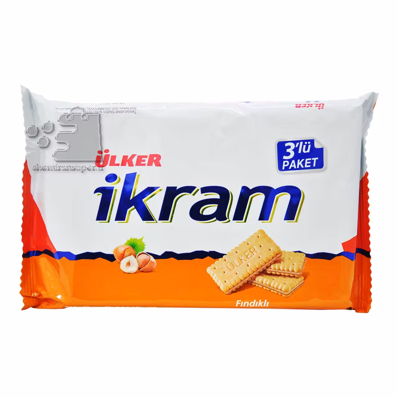 بیسکوییت با کرم فندقی 250 گرم ایکرام اولکر - ikram ulker