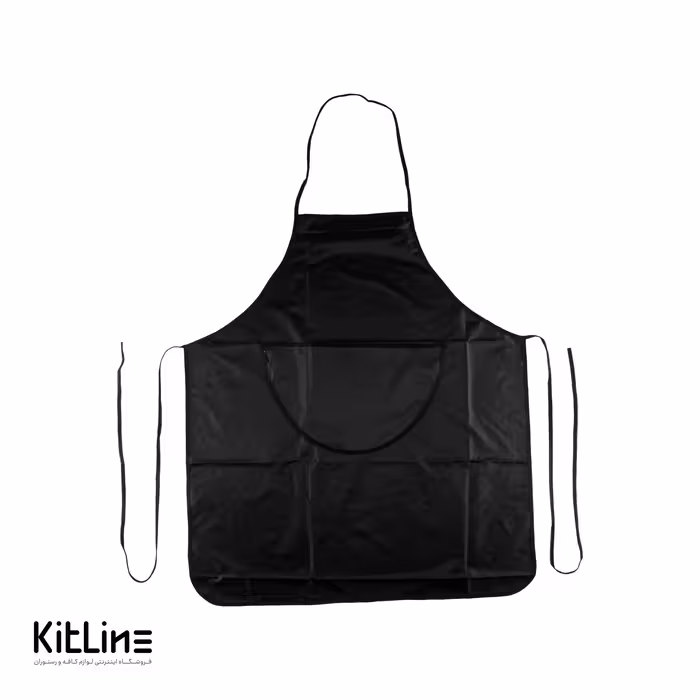 پیشبند رکابی مشکی ضد آب شمعی قد 75 سانتیمتر تک فرم