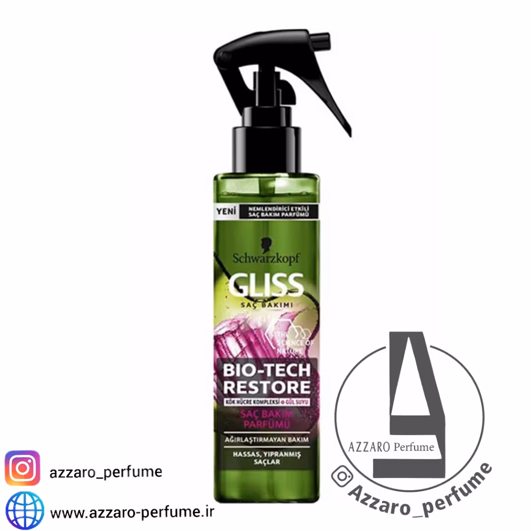 اسپری،عطر مو خوشبو کننده مو گلیس مدل BIO-TECH RESTORE حجم 100 میل