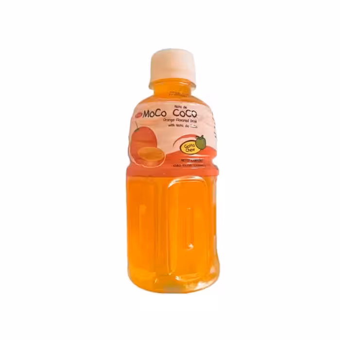 نوشیدنی بدون گاز پرتقال موکو کوکو حاوی تکه های نارگیل 320 میلی لیتری