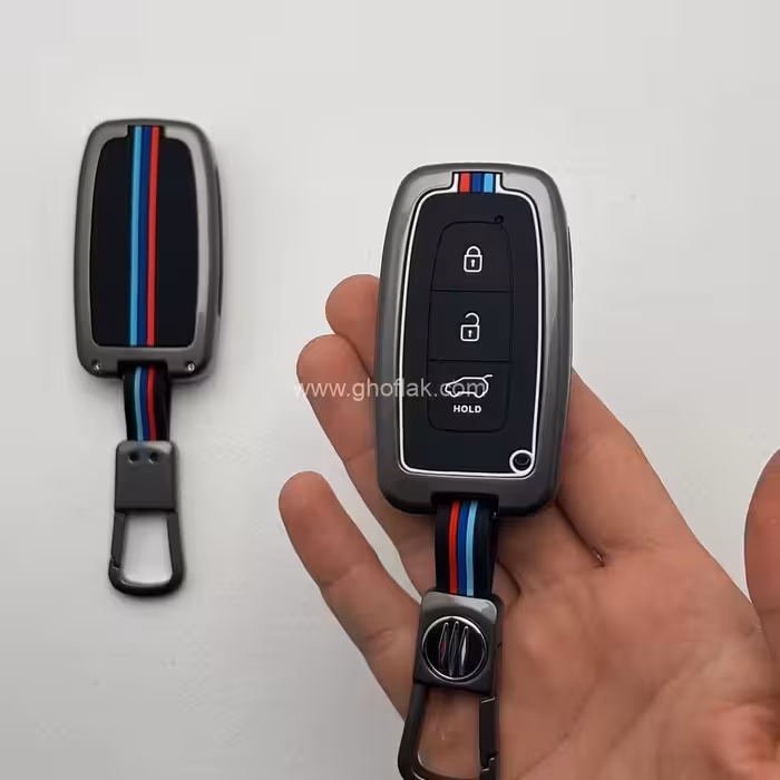 کاور ریموت هیوندایی و کیا سه دکمه دور فلزی
