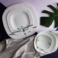 سرویس غذا خوری 25 پارچه اوپال هومیت طرح شایا آبی