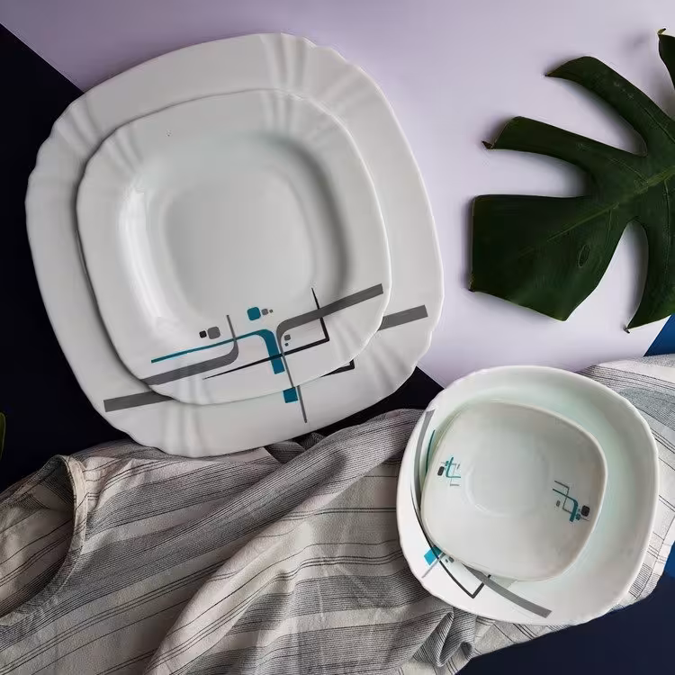 سرویس غذا خوری 25 پارچه اوپال هومیت طرح شایا آبی