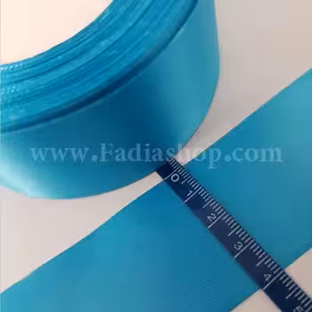 روبان 40 ساتن آبی فیروزه ای میانه