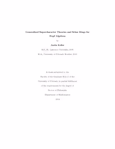 خرید و دانلود نسخه کامل کتاب Generalized Supercharacter Theories and Schur Rings for Hopf Algebras [PhD thesis]