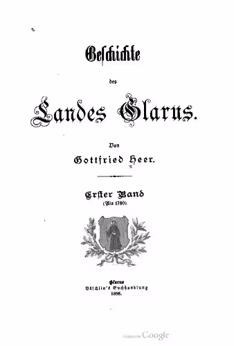 خرید و دانلود نسخه کامل کتاب Geschichte des Landes Glarus