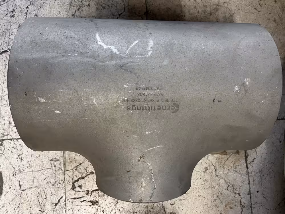 سه راه 6 * 8 اینچ دابلکس رده  20SXS * 40S تبدیلی  از جنس   A 815 / S31803