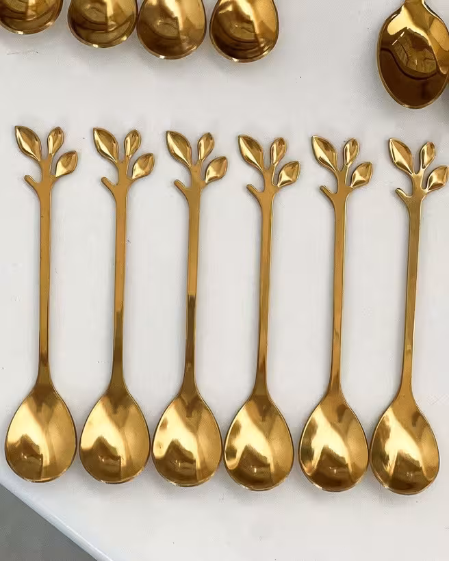 قاشق چایخوری دسته برگی