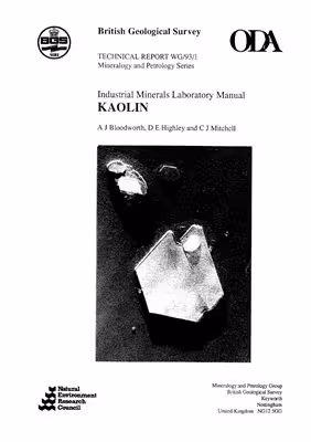 خرید و دانلود نسخه کامل کتاب Industrial Minerals Laboratory Manual. Kaolin